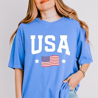 Simply Sage Market USA Arched Flag Garment Dyed Tee