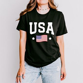 Simply Sage Market USA Arched Flag Short Sleeve Tee