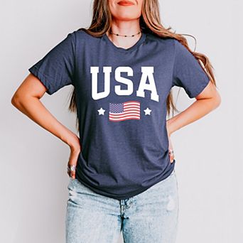 Simply Sage Market USA Arched Flag Short Sleeve Tee