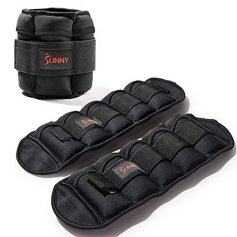 Sunny Health & Fitness Adjustable Ankle Weight 5-Pound (Pair)