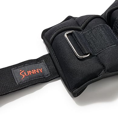 Sunny Health & Fitness Adjustable Ankle Weight 5-Pound (Pair)