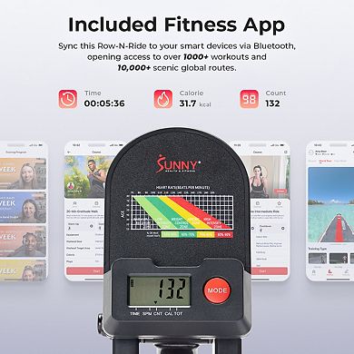 Sunny Health & Fitness Smart Full Motion Upright Row-N-Ride® Squat Assist Trainer Machine