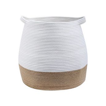 Midlee Rope & Jute Bottom Toy Basket