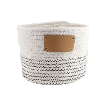 Midlee Rope Dog Toy Basket With Blank Label