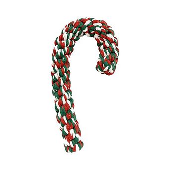 Midlee Candy Cane Rope Christmas Dog Toy (large)- Thick Big Chew Pet Holiday Puppy Toy