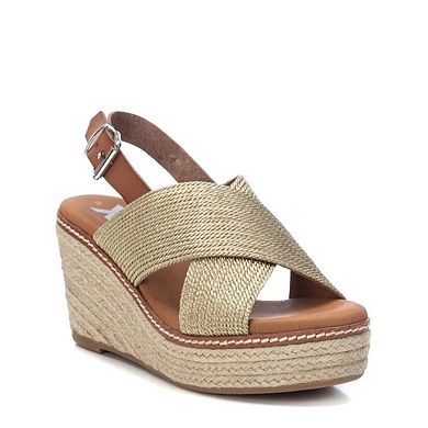 Women's Jute Wedge Sandals By XTI, Gold 4236601