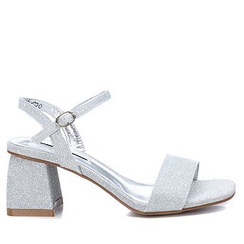 Women's Heeled Sandals By XTI, Silver 4527803
