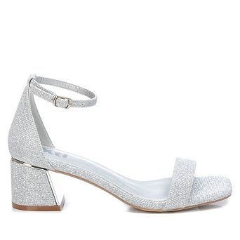 Women's Heeled Sandals By XTI, Silver 14125903