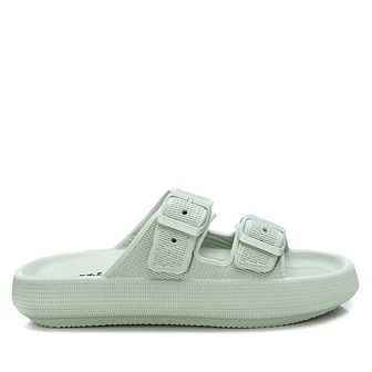 Women's Rubber Flat Sandals By XTI, Aqua 14119002