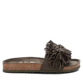 Women's Suede Flat Sandals By XTI 79105