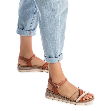 Women's Strappy Comfort Sandals By XTI, Brown 4485702