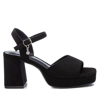 Women's Heeled Suede Sandals With Platform By XTI, Black 14147101
