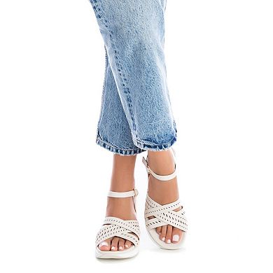 Women's Wedge Cross Strap Sandals By XTI 141191