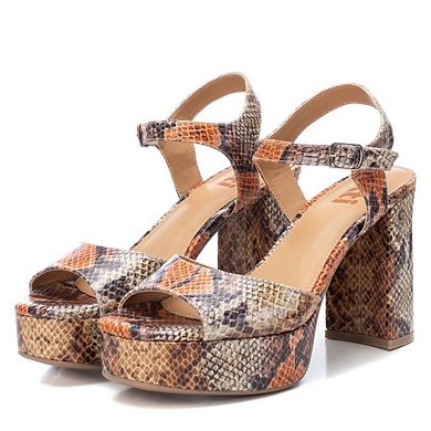 Women's Heeled Platform Sandals by XTI 141162Tau