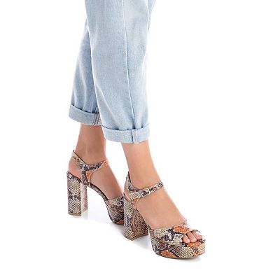 Women's Heeled Platform Sandals by XTI 141162Tau