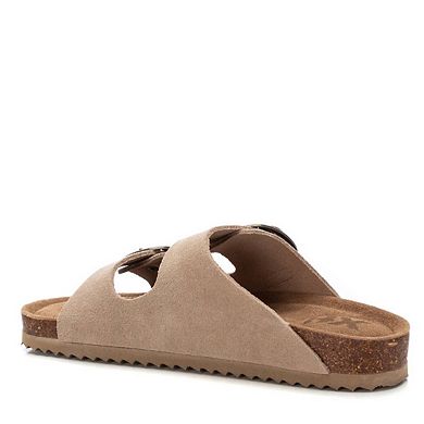 Women's Suede Double Strap Buckle Sandals By XTI 144039