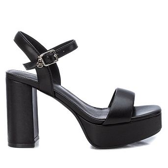Women's Heeled Platform Sandals By XTI, Black 14084402