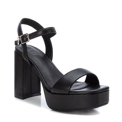 Women's Heeled Platform Sandals By XTI, Black 14084402