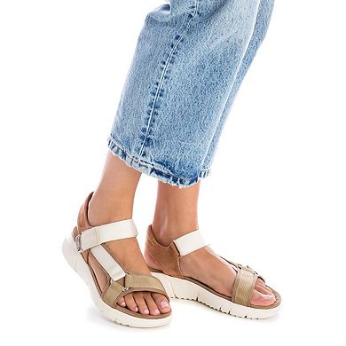 Women's Suede Sandals By XTI, Brown 14141701