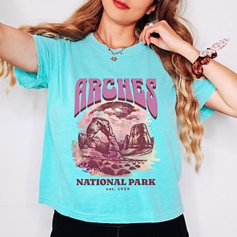 Simply Sage Market Arches National Park EST. 1929 Boxy Crop Top