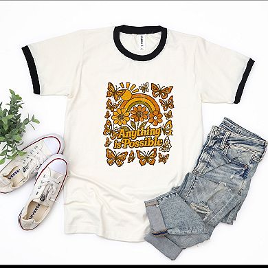 Simply Sage Market Anything Is Possible Daisies Ringer Tee