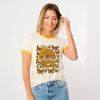 Simply Sage Market Anything Is Possible Daisies Ringer Tee