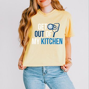 Simply Sage Market Pickleball Get Out Of My Kitchen Boxy Crop Top