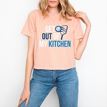 Simply Sage Market Pickleball Get Out Of My Kitchen Boxy Crop Top