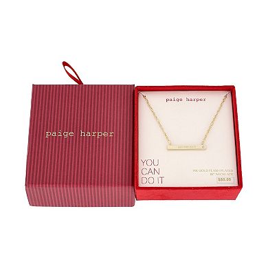 Paige Harper 14k Gold Plated You Can Do It Necklace With Cubic Zirconia