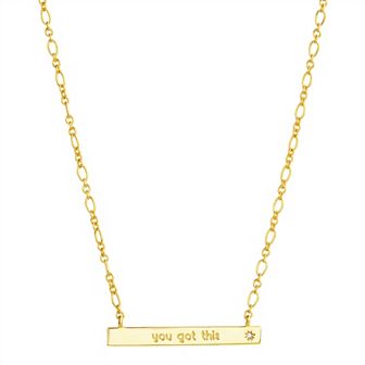 Paige Harper 14k Gold Plated You Got This Necklace With Cubic Zirconia