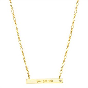 Paige Harper 14k Gold Plated You Got This Necklace With Cubic Zirconia
