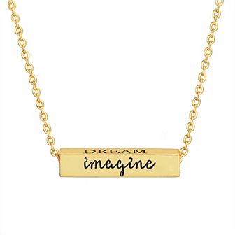Paige Harper 14k Gold Plated Dream & Imagine Necklace