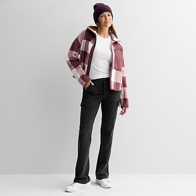 Juniors' Vanilla Star Knit Bootcut Cargo Pants