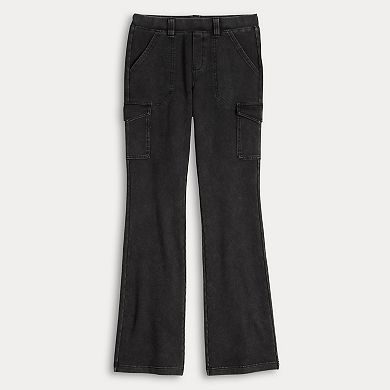 Juniors' Vanilla Star Knit Bootcut Cargo Pants