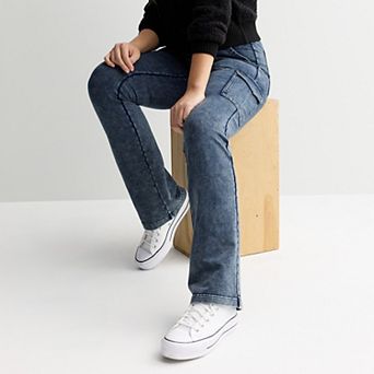 Juniors' Vanilla Star Knit Bootcut Cargo Pants