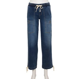 Juniors' Project Indigo Mid Rise Knit Jogger