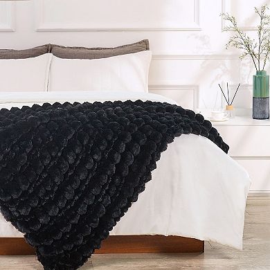 Home Soft Things Textured Bubble Throw Blanket