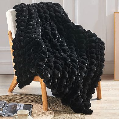 Home Soft Things Textured Bubble Throw Blanket