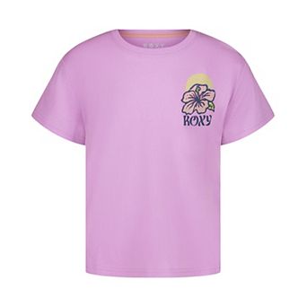 Girls 7-20 Roxy Graphic Tee with Hibiscus Design