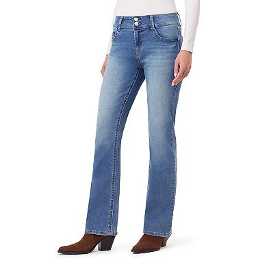Juniors' WallFlower Luscious Curvy Mid Rise Bootcut Jeans