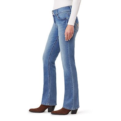 Juniors' WallFlower Luscious Curvy Mid Rise Bootcut Jeans