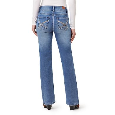 Juniors' WallFlower Luscious Curvy Mid Rise Bootcut Jeans