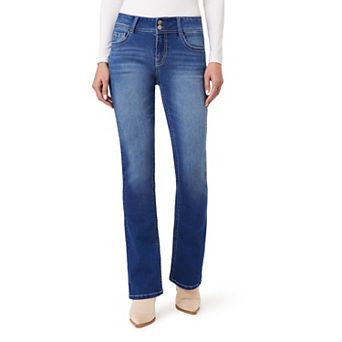 Juniors' WallFlower Luscious Curvy Mid Rise Bootcut Jeans