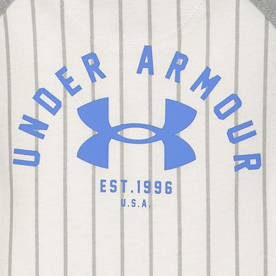 Baby Boys Under Armour Striped Shortall Body Suit