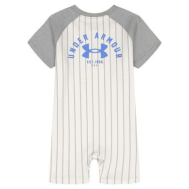 Baby Boys Under Armour Striped Shortall Body Suit