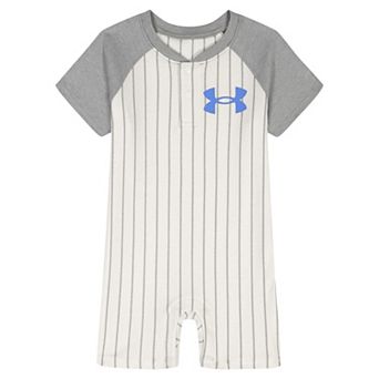 Baby Boys Under Armour Striped Shortall Body Suit