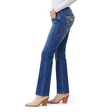 Juniors' WallFlower Insta Stretch Lowrise Bling Slim Flare Jeans