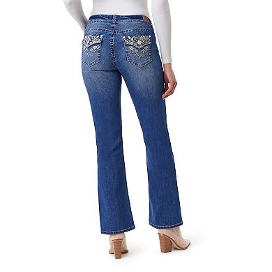 Juniors' WallFlower Insta Stretch Lowrise Bling Slim Flare Jeans