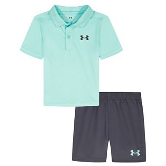 Baby & Toddler Under Armour Neo Turquoise 2 pc Polo & Shorts Set