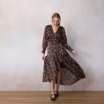 Petite LC Lauren Conrad Long Wrap Maxi Dress